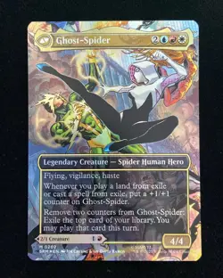 2025 Magic The Gathering MTG Marve EN Borderless Gwen Stacy Ghost-Spider KM035 - Image 2