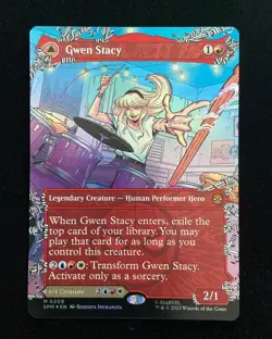 2025 Magic The Gathering MTG Marvel EN Borderless Gwen Stacy Ghost-Spider KM035 - Image 1