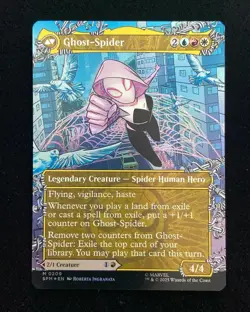 2025 Magic The Gathering MTG Marvel EN Borderless Gwen Stacy Ghost-Spider KM035 - Image 2