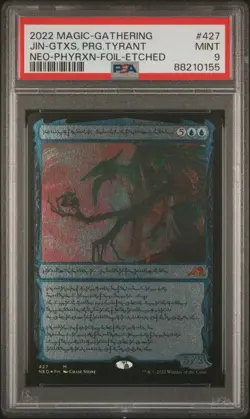 2022 MTG KAMIGAWA: NEON DYNASTY #427 JIN-GITAXIAS, PROGRESS TYRANT PSA 9 - Image 1