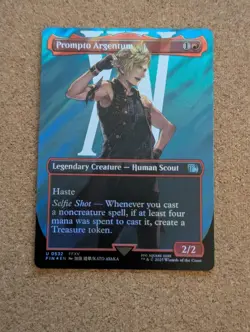Prompto Argentum (Borderless) (Surge Foil) MTG Final Fantasy Foil - Image 1