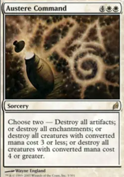 1x Austere Command Heavy Play MTG Magic - Kid Icarus - - Image 1