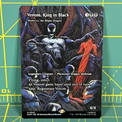 MTG Spider-Man Venom, King In Black Borderless Mythic Non-Foil M0022 Mythic New - Image 1