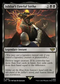 NM Isildur's Fateful Strike, MTG, Lord of the Rings, Magic the Gathering, 91 - Image 1
