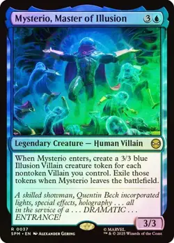 NM Foil Mysterio, Master of Illusion, MTG, Marvel's Spider-Man, Magic, 37 - Image 1
