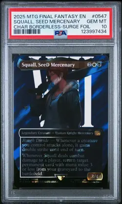 2025 MTG FINAL FANTASY #0547 SQUALL, SEED MERCENARY PSA 10 - Image 1