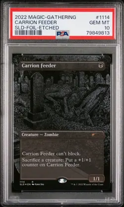 2022 MTG SECRET LAIR DROP FOIL-ETCHED #1114 CARRION FEEDER PSA 10 - Image 1