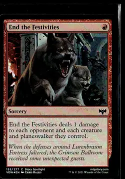 2021 MTG Innistrad: Crimson Vow End the Festivities FOIL Common #155 NM-MT - Image 1