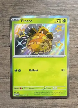 Pokemon TCG Pineco 099/091 Paldean Fates Shiny NM - Image 1