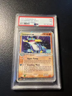 Pokemon Swmapert EX Team Magma VS Team Aqua Ultra Rare #95 PSA 7 - Image 1