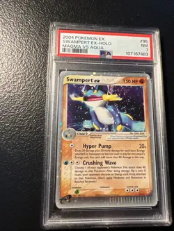 Pokemon Swmapert EX Team Magma VS Team Aqua Ultra Rare #95 PSA 7 - Image 2