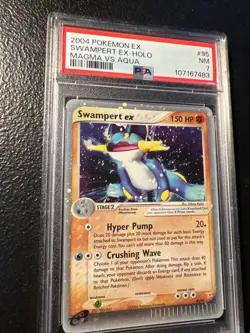 Pokemon Swmapert EX Team Magma VS Team Aqua Ultra Rare #95 PSA 7 - Image 3