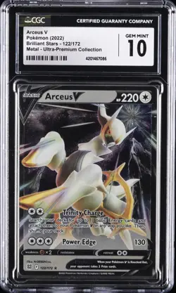 2022 POKEMON ARCEUS VSTAR ULTRA-PREMIUM COLLECTION #122 ARCEUS V CGC 10 - Image 1