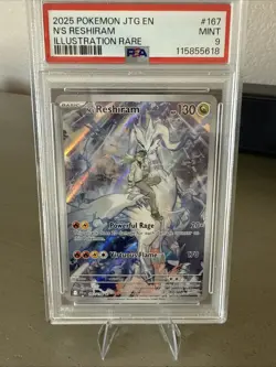 Pokemon TCG N's Reshiram 167/159 Journey Together Holo IR PSA 9! - Image 1
