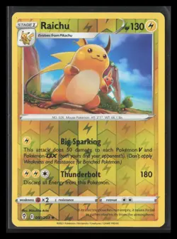 Raichu 050/203 Reverse Holo Evolving Skies Pokemon Card NM - Image 1