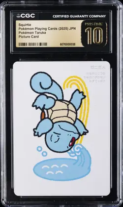 2025 POKEMON PLAYING CARDS SQUIRTLE CGC 10 PRISTINE - Image 1