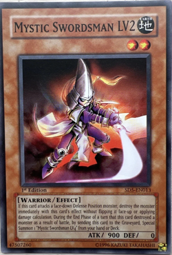 Mystic Swordsman LV2 1st Edition - SD5-EN013 COMMON Yu-Gi-Oh! TCG Card - Image 1