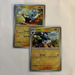 Pokemon Card Lot Luxio 067/167 Shinx 066 Reverse Holo Twilight Masquerade Mint - Image 1