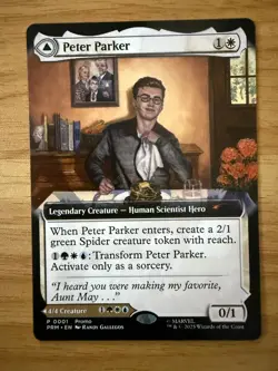 NYCC 2025 MTG Peter Parker / Amazing SPIDER-MAN PROMO Card Magic Gathering - Image 1