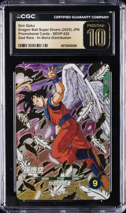 2025 DRAGON BALL SUPER DIVERS PROMO CARDS #SDVP-020 SON GOKU CGC 10 PRISTINE - Image 1