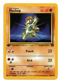 Pokemon Card: Machop 59/82 Team Rocket Set 1st Edition! EXC - Image 1