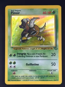 Pinsir Holo 9/64 Unlimited Jungle Pokemon Card Lightly Played Condition 1999 - Image 1