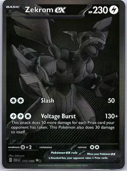 Zekrom ex 172/086 SV: Black Bolt - Pokemon Card - NM - Image 1