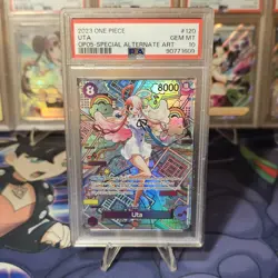 PSA 10 GEM MT Uta SP OP02-120 Awakening of the New Era One Piece TCG Graded Card - Image 1