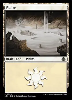 4x Lost Caverns of Ixalan Plains Land, MTG Lands, Magic Plains, 4 Pack, 393 - Image 1