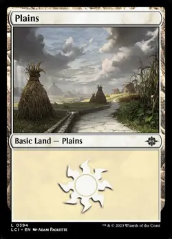 4x Lost Caverns of Ixalan Plains Land, MTG Lands, Magic Plains, 4 Pack, 394 - Image 1
