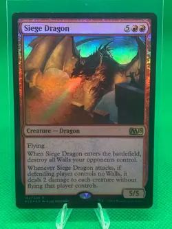 MTG FOIL Siege Dragon M15 #162 Rare - Image 1