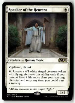 MTG - Speaker of the Heavens 38 NM Core Set 2021 - Image 1