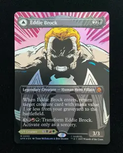 2025 Magic The Gathering MTG Marvel EN Borderless Eddie Brock Venom KM035 - Image 1