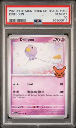 2023 POKEMON TRICK OR TRADE #089 DRIFLOON PSA 10 - Image 1