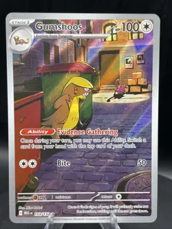 Pokemon Mega Evolution Gumshoos 153/132 Illustration Rare IR NM Full Art - Image 1