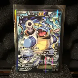 Pokemon Card Blastoise EX XY122 Black Star Promo Full Art Holo Rare - Image 1