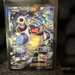 Pokemon Card Blastoise EX XY122 Black Star Promo Full Art Holo Rare - Image 3