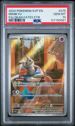 2024 POKEMON SVP BLACK STAR PROMO SPECIAL ILLUSTRATION RARE #075 MIMIKYU PSA 10 - Image 1