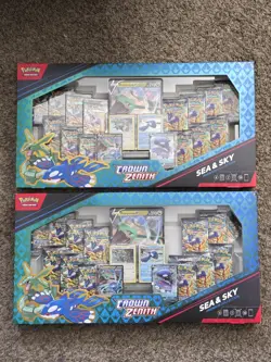 2x Pokemon TCG Crown Zenith Sea and Sky Box Premium Collection Factory Sealed - Image 1