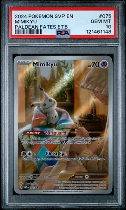 2024 POKEMON SVP EN-SV BLACK STAR PROMO #075 MIMIKYU PSA 10 - Image 1