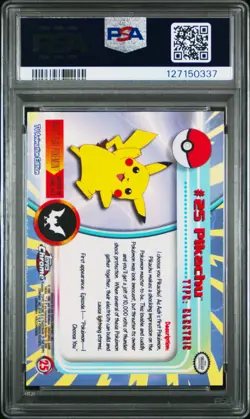 2000 TOPPS CHROME POKEMON T.V. #25 PIKACHU PSA 5 - Image 2