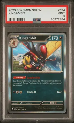 2023 POKEMON SVI EN-SCARLET & VIOLET #134 KINGAMBIT PSA 9 - Image 1