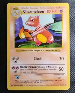 Charmeleon Shadowless 24/102 Base Set 1999 WOTC Pokemon Card - EXCELLENT LP - Image 1