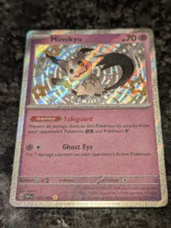 Mimikyu 160/091 Pokemon TCG Paldean Fates Shiny Rare Holo Card NM Condition - Image 1