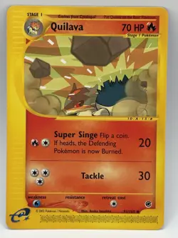 Quilava 91/165 Expedition Base Set Pokemon Card Regular Uncommon LP - Image 1