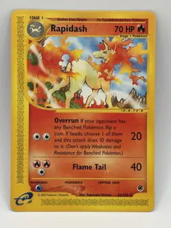 Rapidash 62/165 Regular Rare Expedition Pokemon Card LP - Image 1