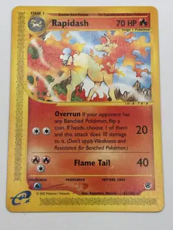 Rapidash 62/165 Regular Rare Expedition Pokemon Card LP - Image 2
