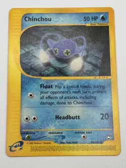 Pokemon Card - Chinchou Aquapolis 70/147 Regular Common LP Vintage E-Reader - Image 2