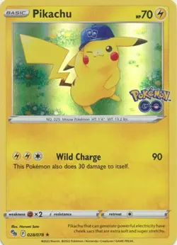 Pokemon Card - Pokemon GO 028/078 - PIKACHU (holo-foil) - NM/Mint - Image 1