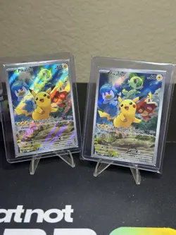 Pokemon TCG Pikachu Sealed Scarlet And Violet Promo Card NM Set Of 2 - Image 1